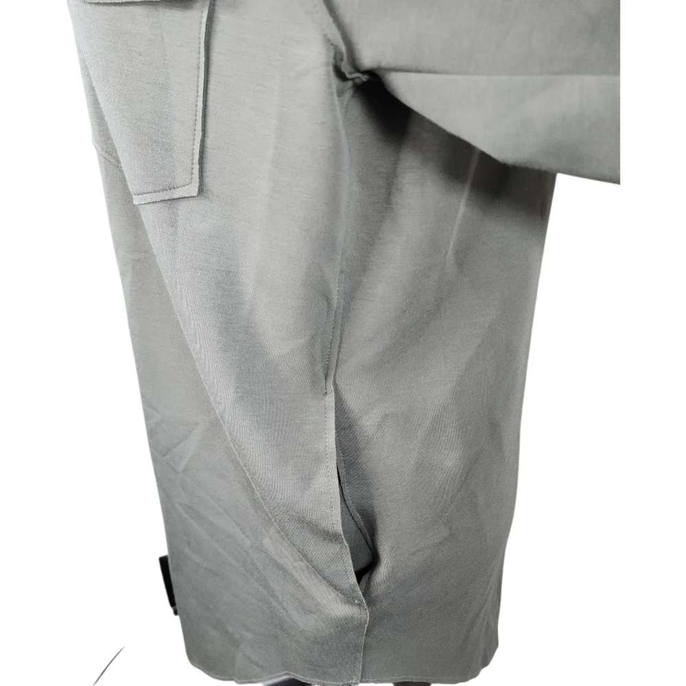 Joie Stretch Utility Shacket Button Down Olive Green Oversized Fit Size XS - Picture 10 of 16